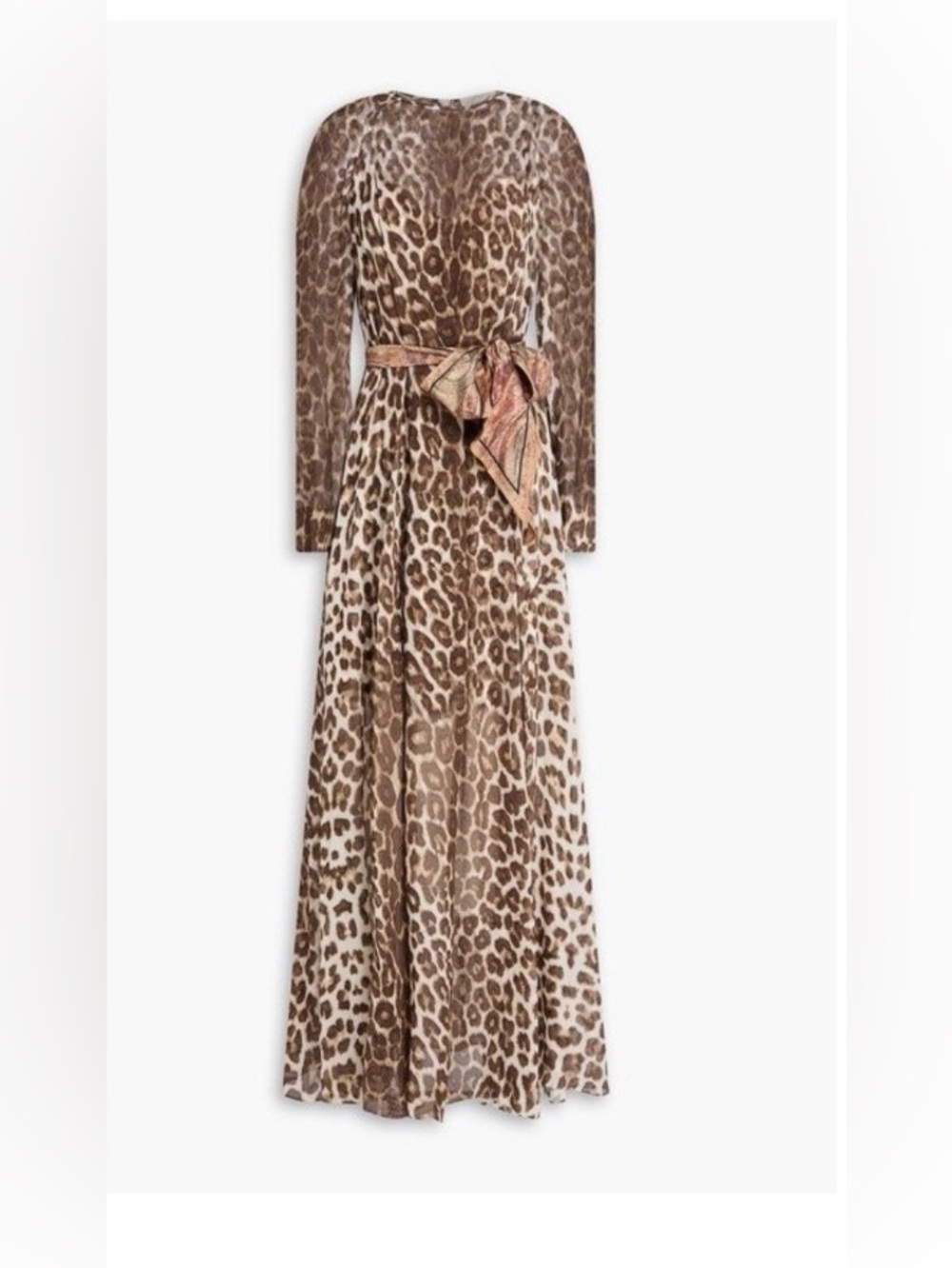 Zimmermann Brown Leopard-Print “Georgette” Maxi Dress - size 1